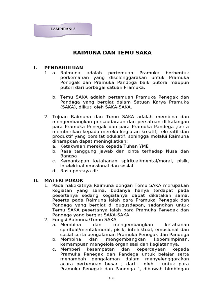 Manfaat Raimuna bagi Pramuka Penegak | PDF