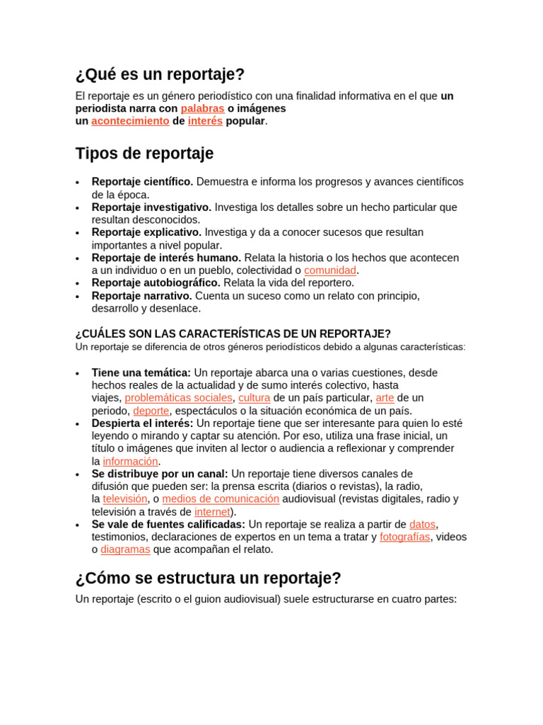 Qué Es Un Reportaje | PDF | Testimonio | Periodismo