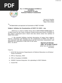 Neet Ug 2025 Syllabus