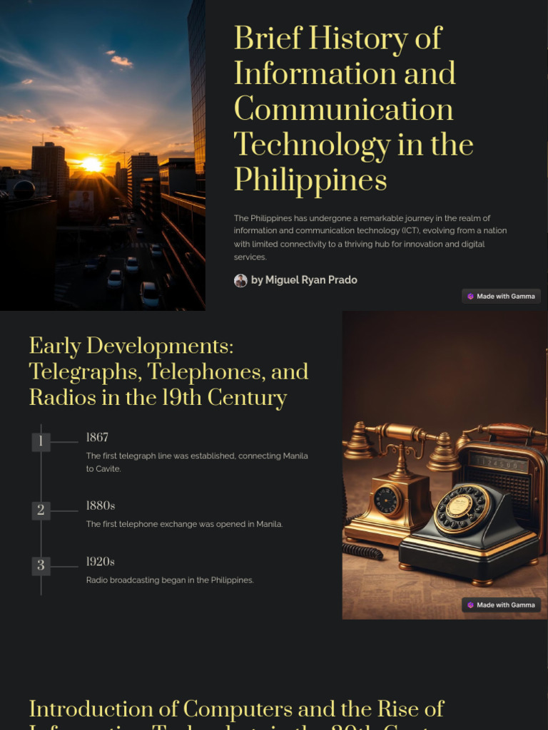 Brief History of Information and Communication Technology in The ...