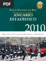Estadísticas de robo en el Perú 2010