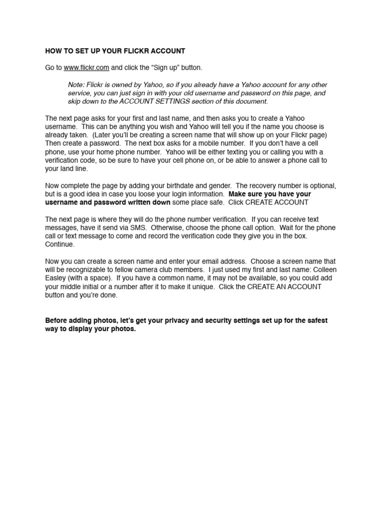 How to Use Flickr | PDF | Software | Computing