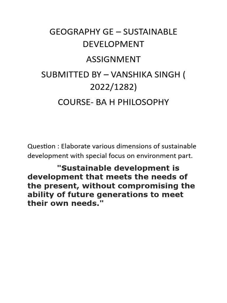 Geography Ge (4) | PDF | Sustainability | Sustainable Development