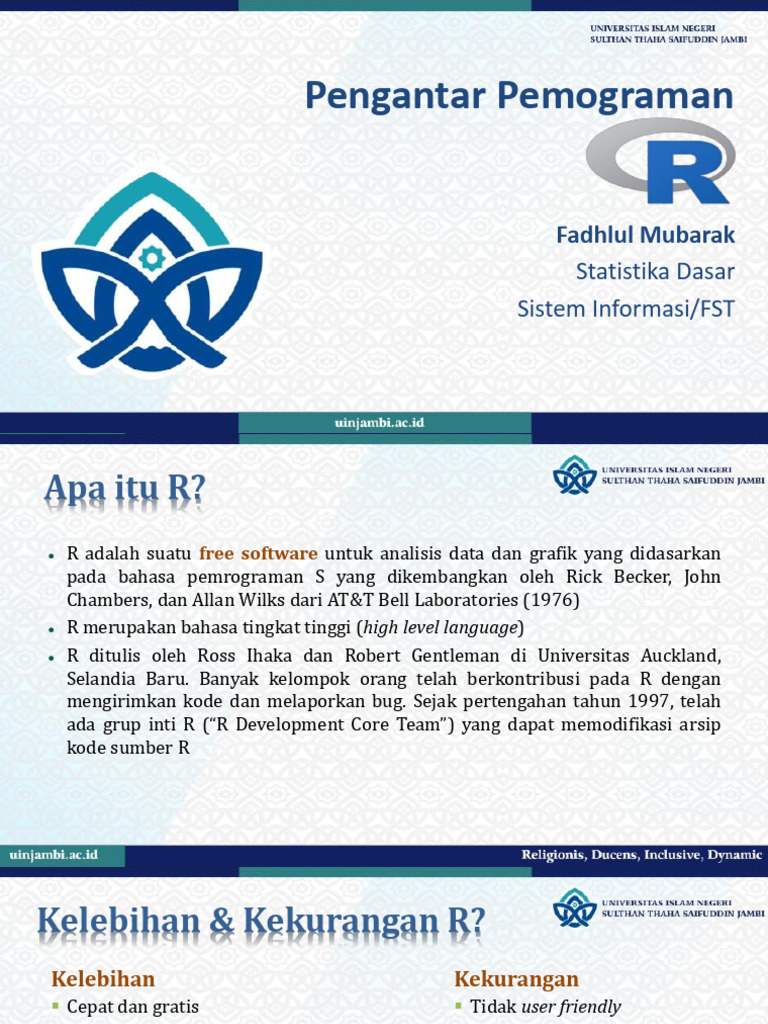 Panduan Dasar R: Instalasi dan Penggunaan | PDF