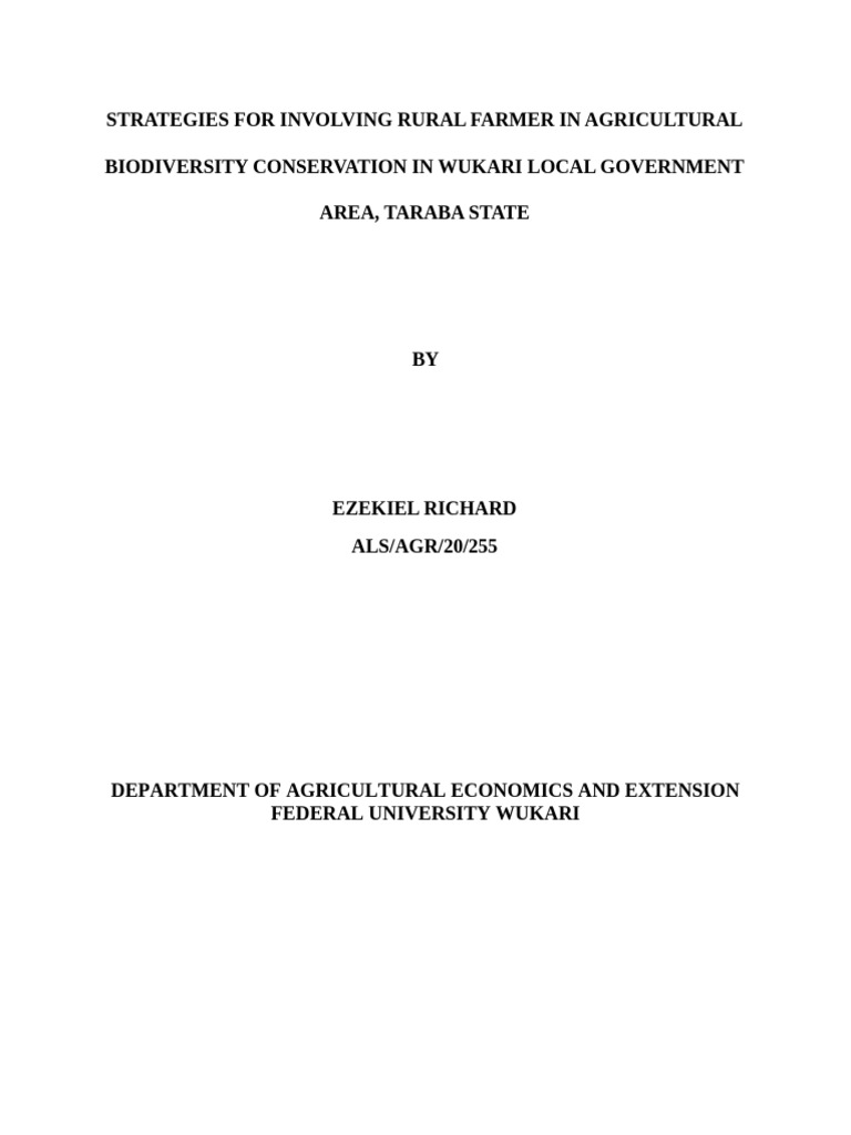 Biodiversity Pdf Agriculture Biodiversity