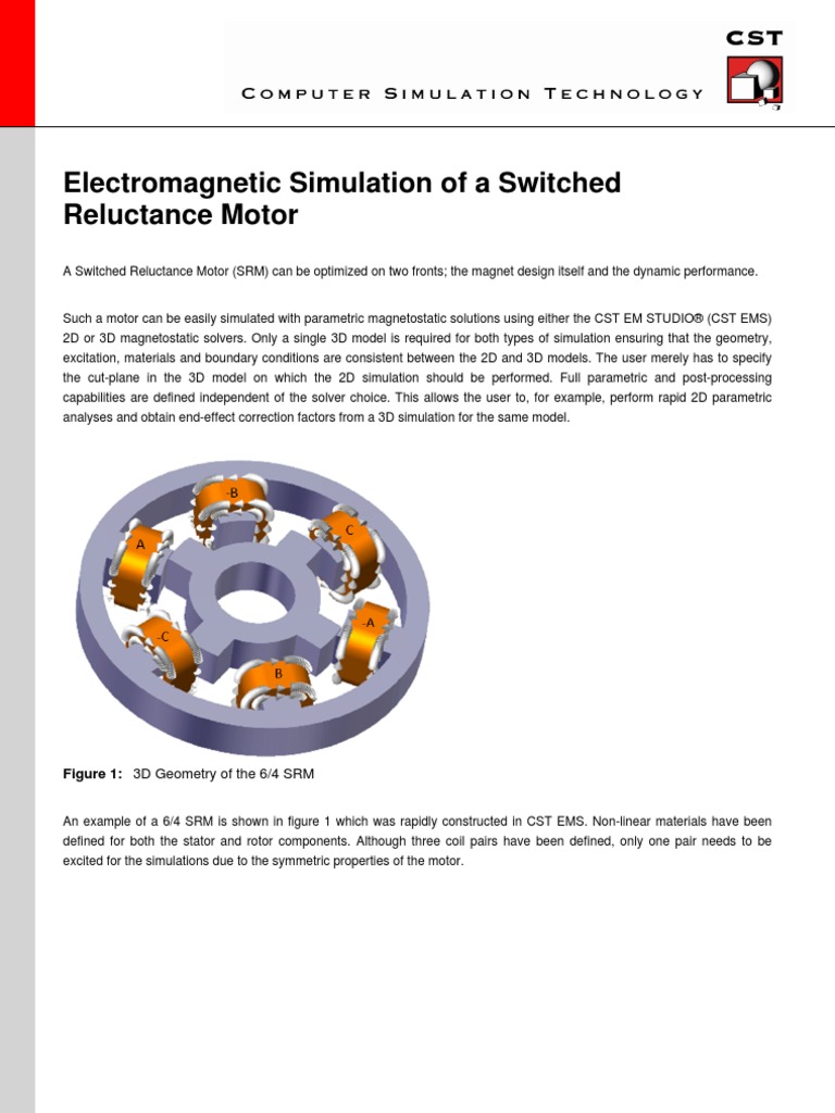 Electromagnetic Simulation Of A Switched Reluctance Motor Pdf