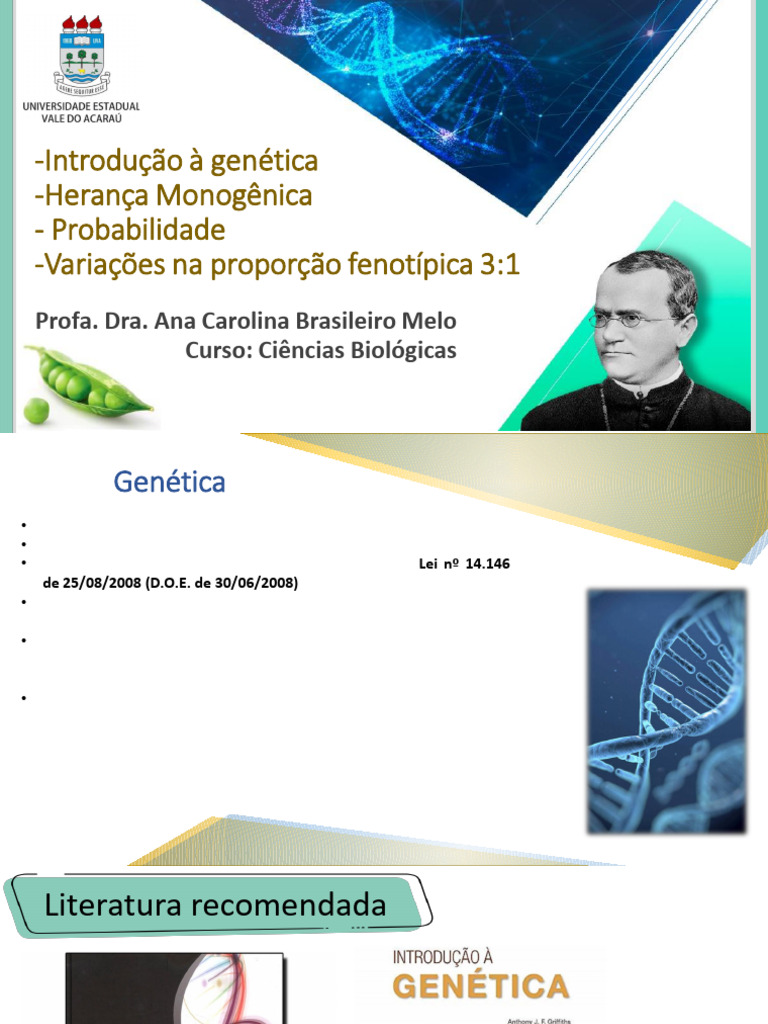 Aula 1 -Herança Monogênica e Variações Na Proporção Fenotípica 31 (1 ...