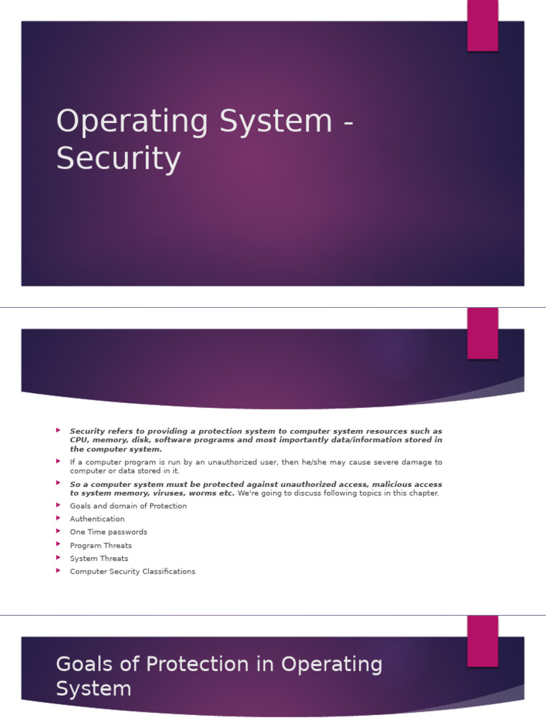 Operating System Security Overview | PDF | Security | Computer Security
