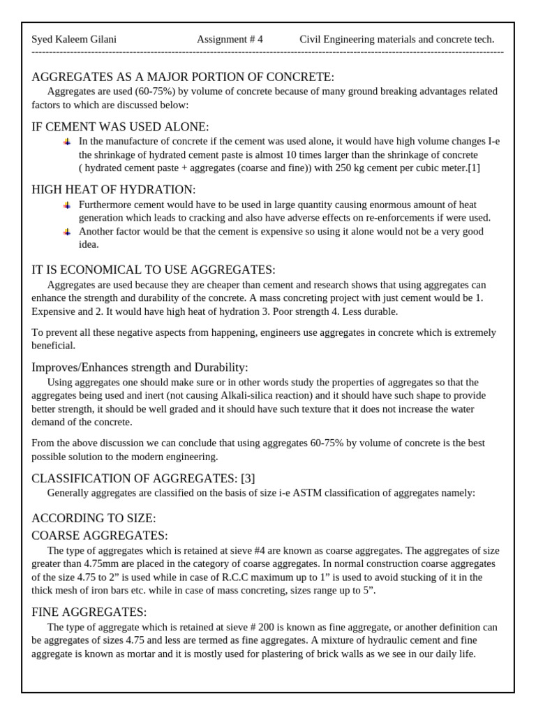 Types and Classification of Aggregates | PDF | Concrete | Construction ...