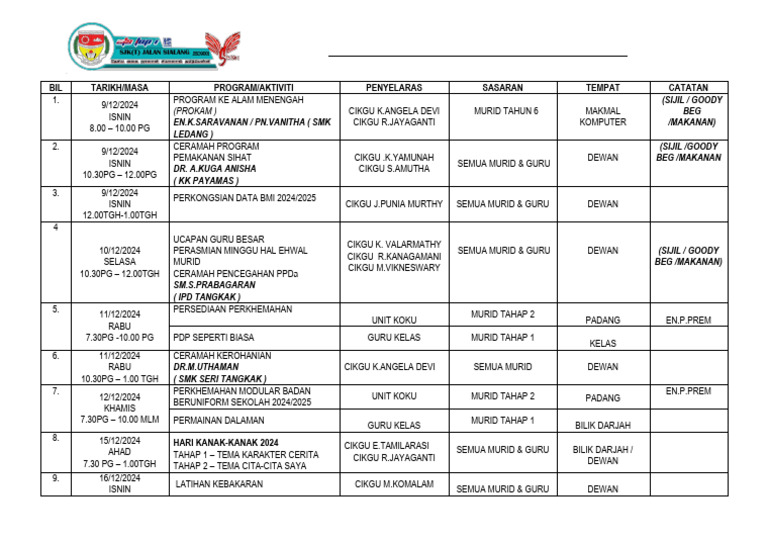 Jadual Karnival HEM | PDF