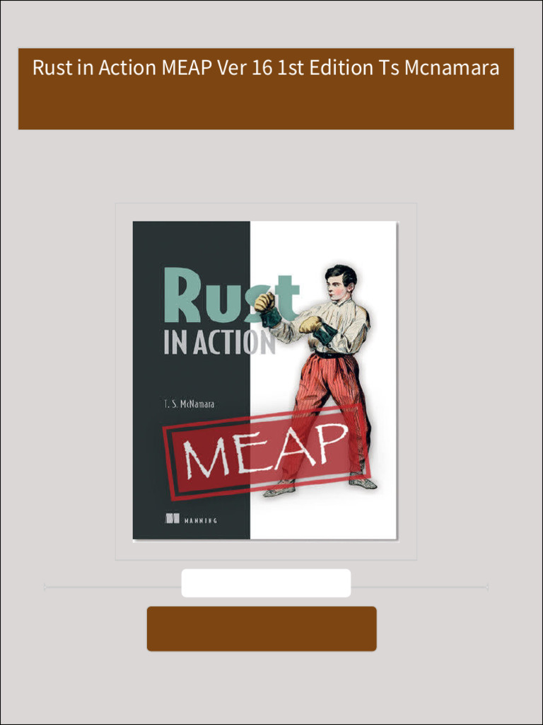 Rust in Action MEAP Ver 16 1st Edition Ts Mcnamara All Chapters Instant ...