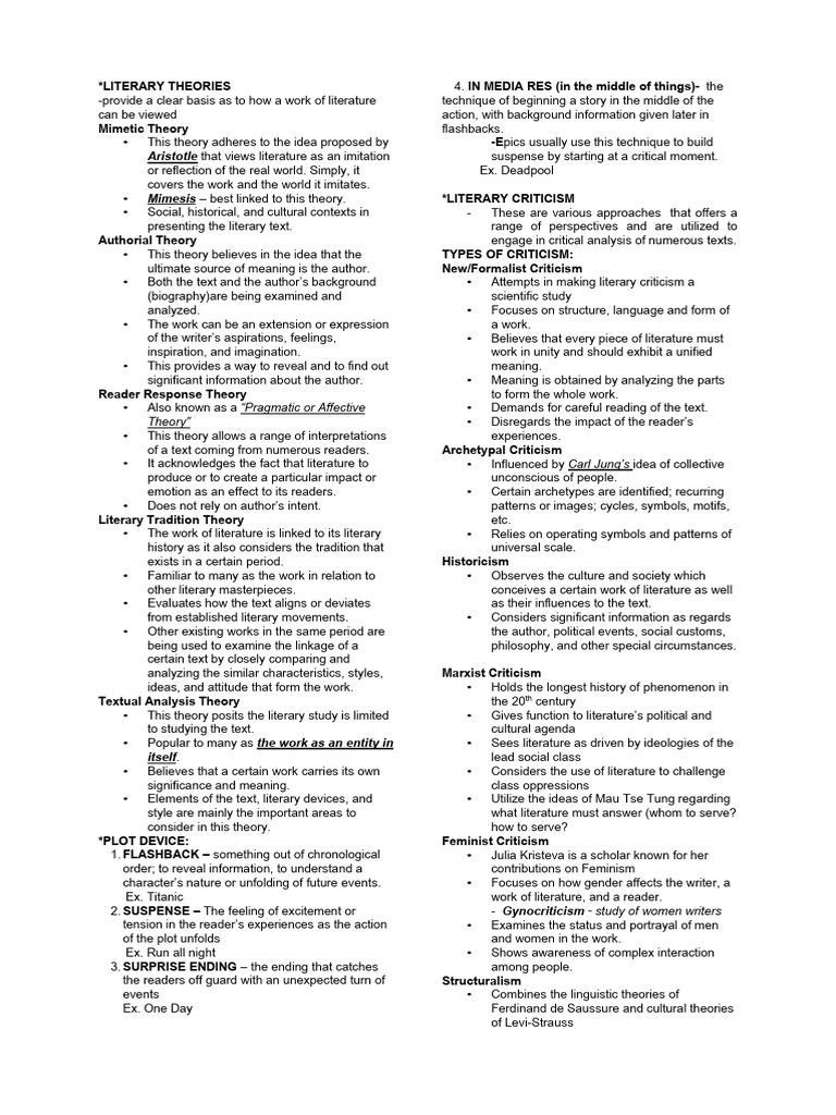 21st Century Lit Handout Final Term 2nd Quarter | PDF | Poetry | Taste