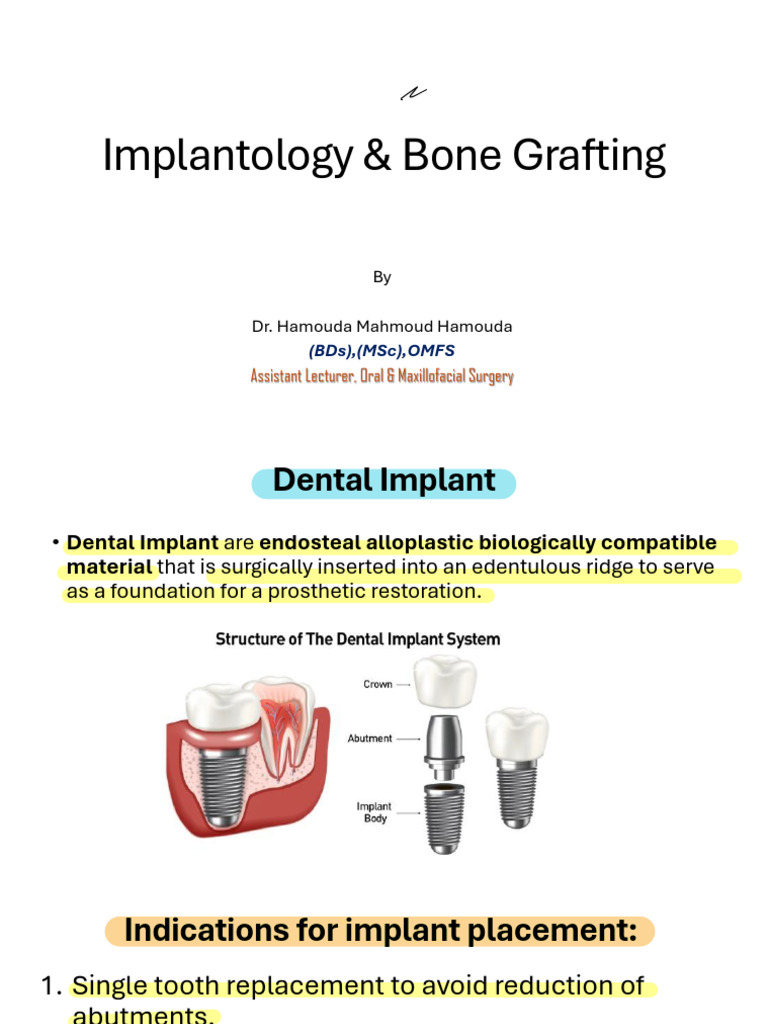 Dental Implants and Bone Grafting Guide | PDF | Dental Implant ...