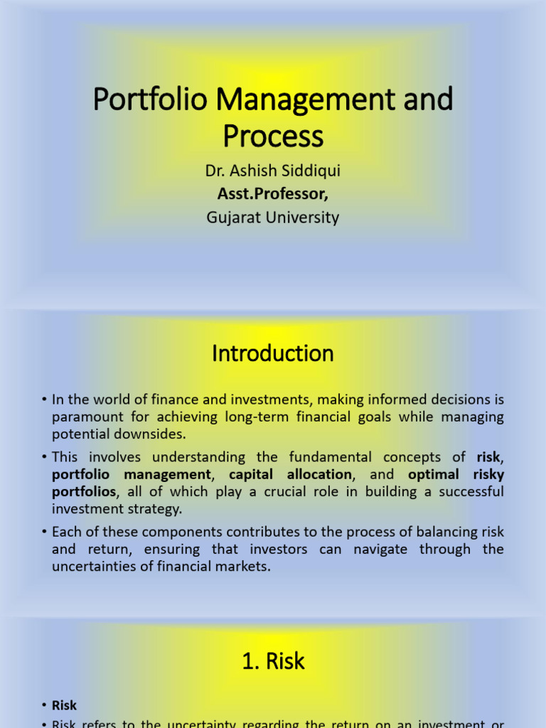 Portfolio Management Essentials Explained | PDF | Financial Risk ...