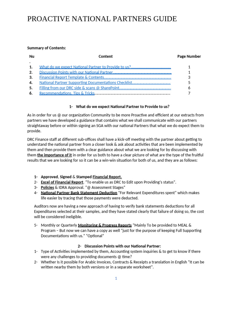 Proactive National Partners Guideline - Version 1 - 17 Nov 22 | PDF ...