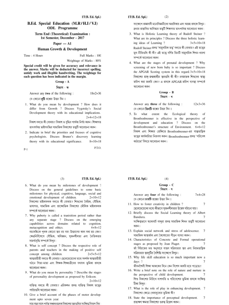 1st Semester Nsou | PDF