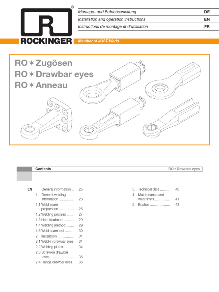 Drawbar Eyes Installation Guide | PDF | Welding | Construction