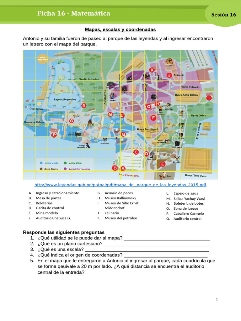 RP-MAT2-K16 - Ficha #16 | PDF | Sistema de coordenadas Cartesianas | Mapa