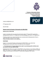 02.09.10 - The Cost of Nottinghamshire Police' Vehicles From 2006-2009