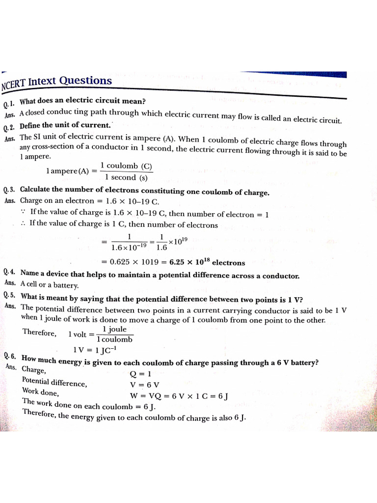 Electricity Notes | PDF