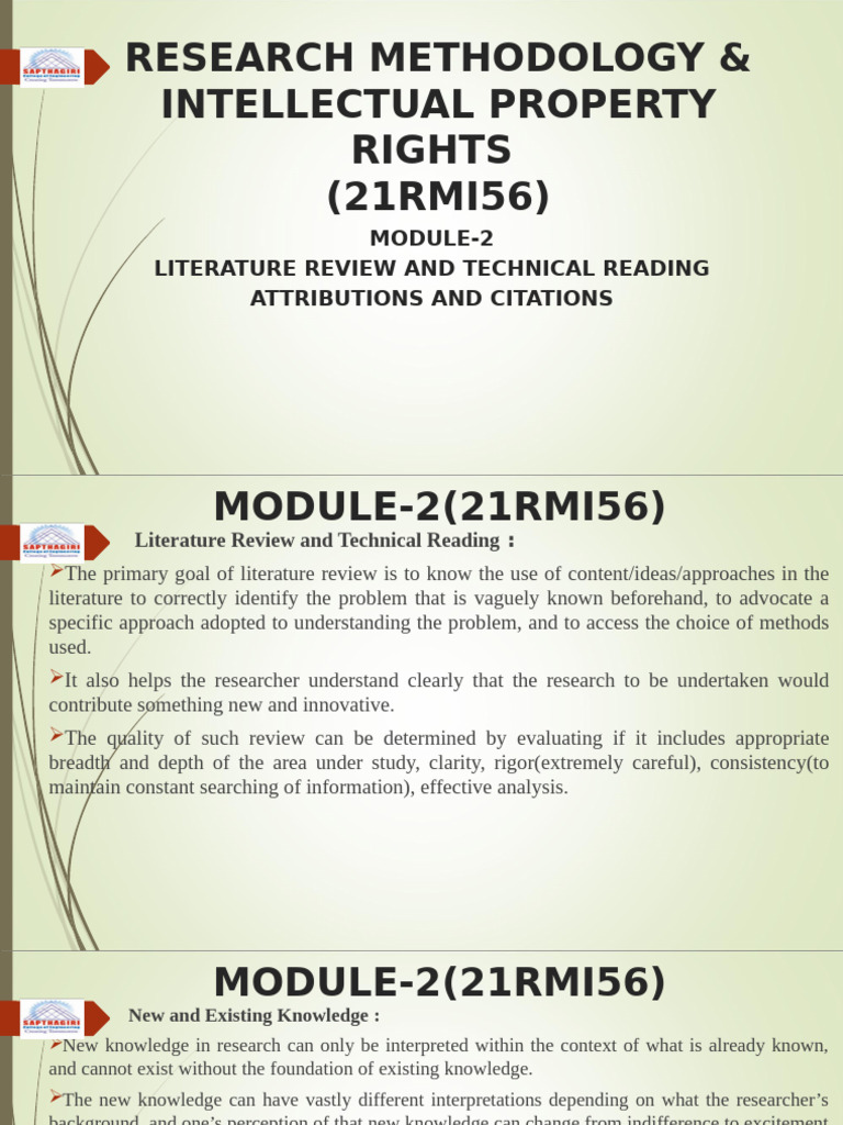 Literature Review & Research Methods Guide | PDF | Citation