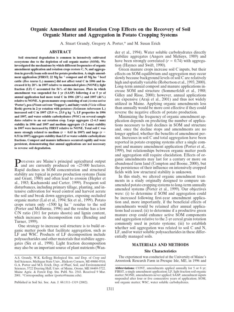 grandy2002 | PDF | Crop Rotation | Soil