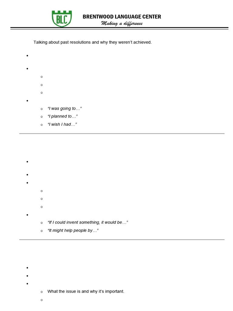 Final Test - Speaking Section Guideliness | PDF