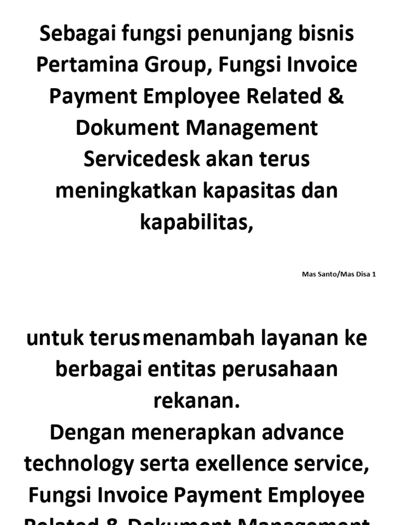 Peningkatan Layanan Invoice Pertamina | PDF