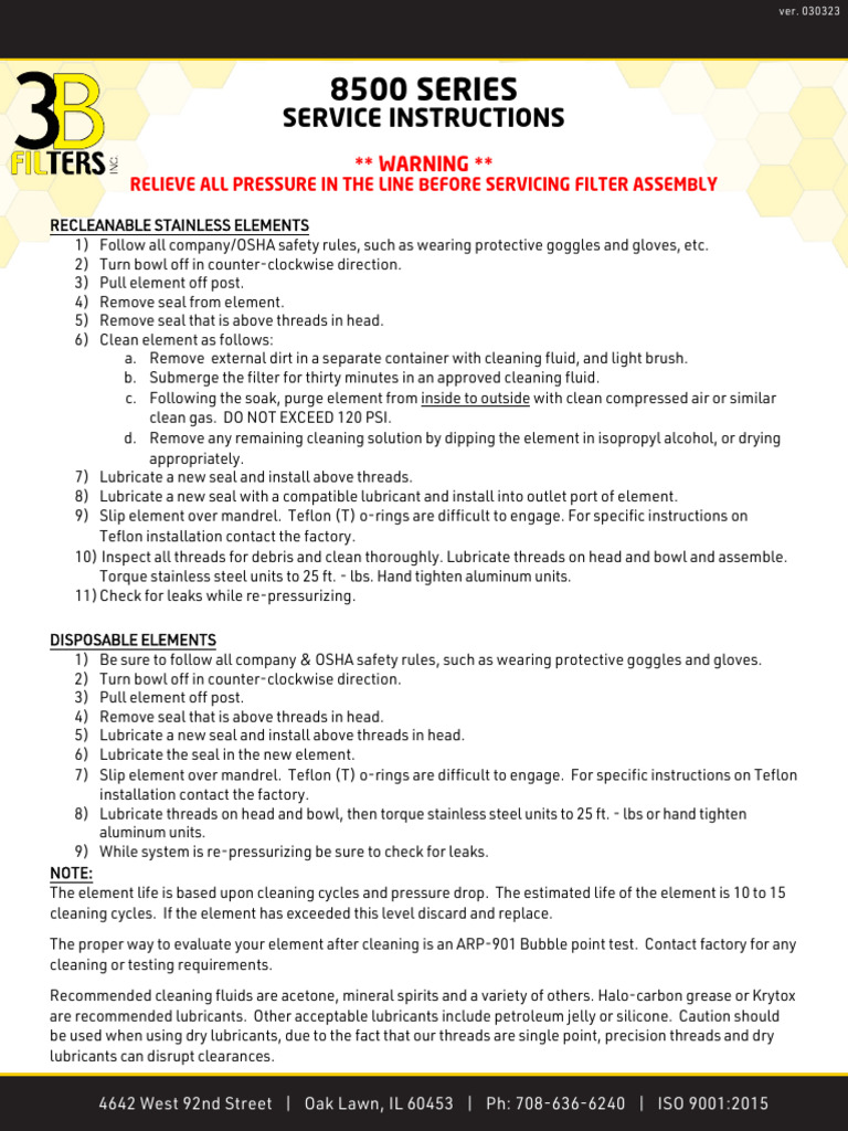 Service-Instructions_85 | PDF | Lubricant | Silicone