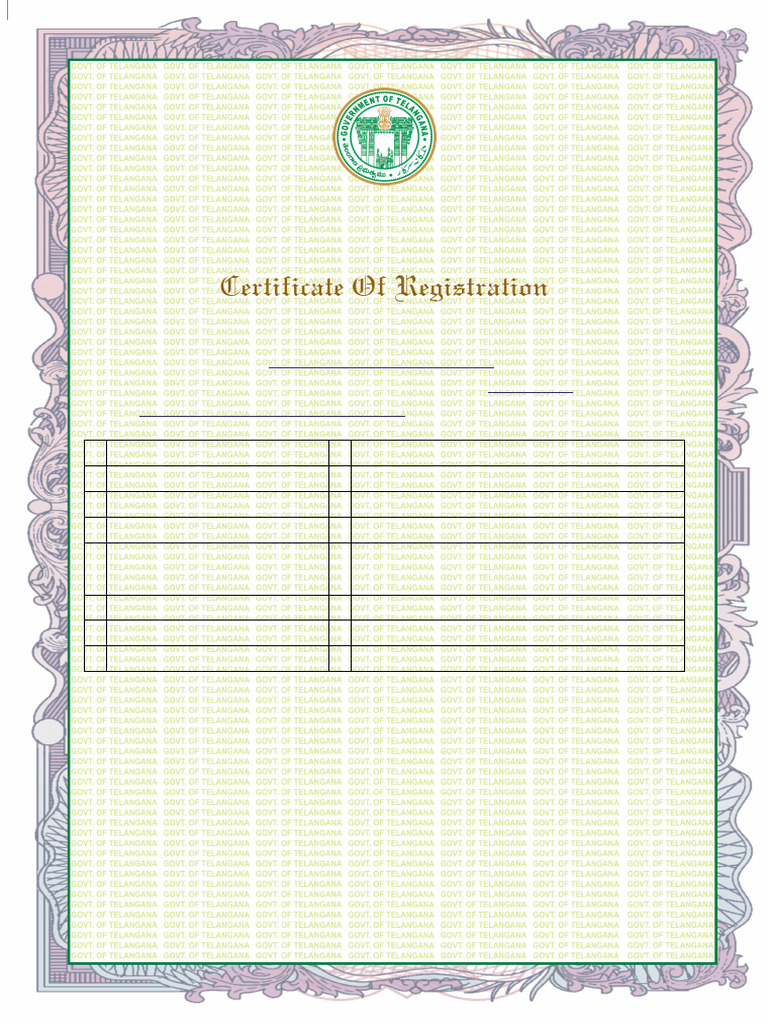 Telangana Cafe Registration Certificate | PDF