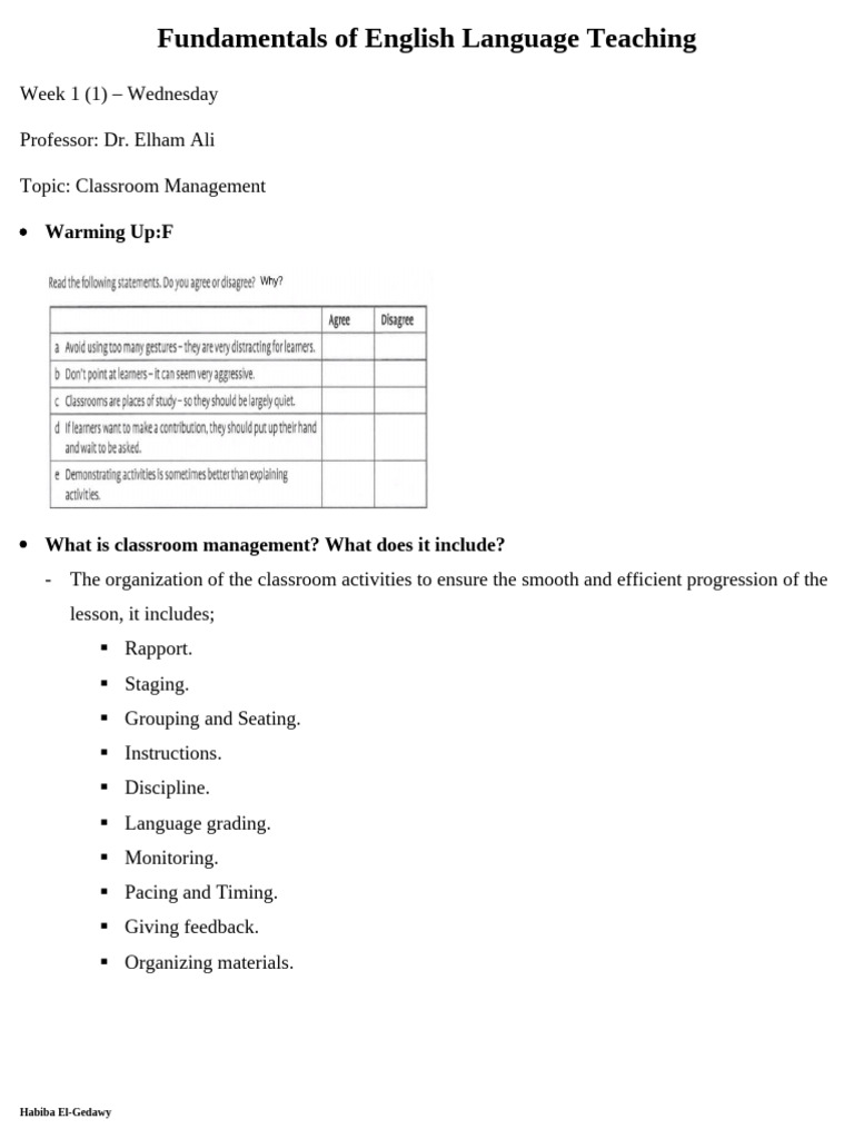 Fundamentals of English Language Teaching | PDF | Educational ...