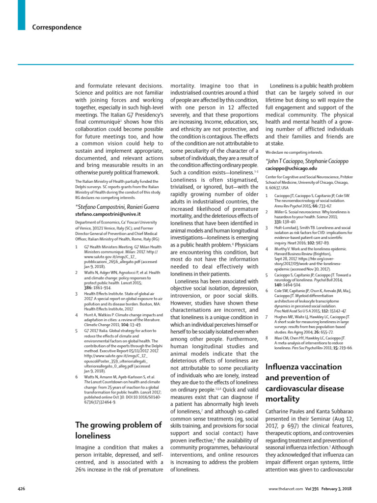 Influenza Vaccination and Prevention of Cardiovasc | PDF ...