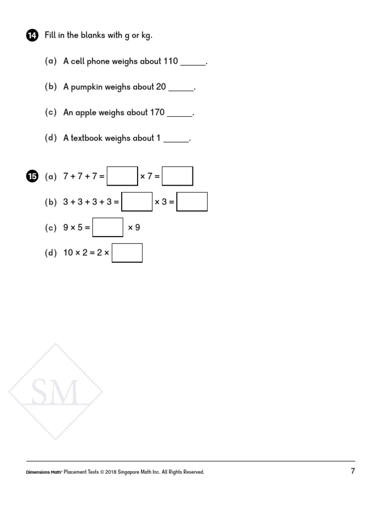 Dimensions 2A Final Test Part 2 | PDF | Mathematics