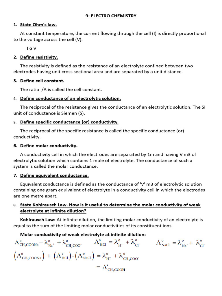 Electrochemistry Concepts and Applications | PDF | Electrochemistry | Redox