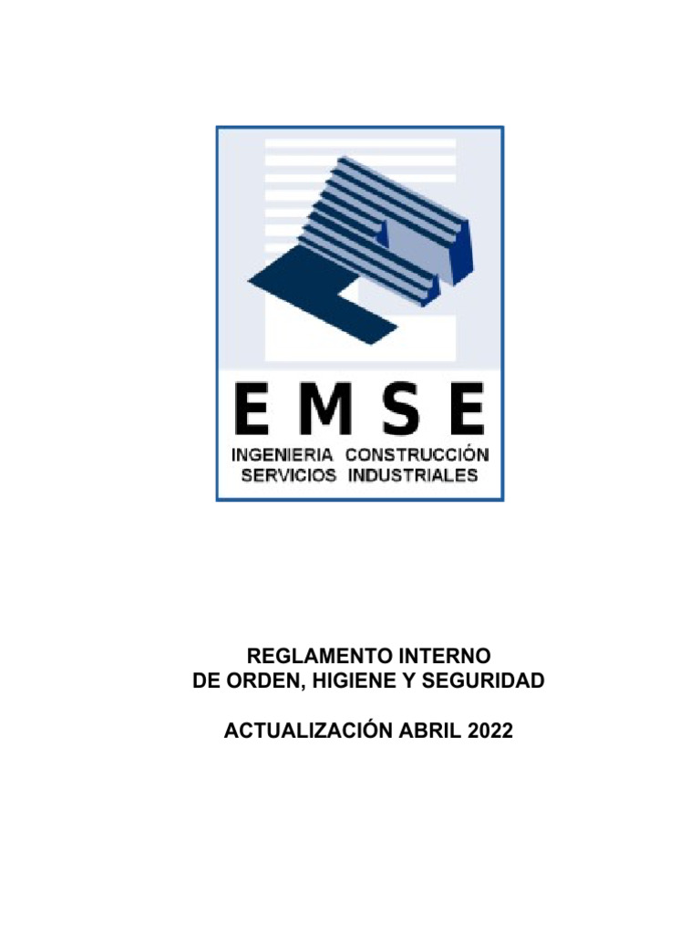 Reglamento Interno Emse S.A. - Abril 2022 | PDF | Derecho laboral | Salario