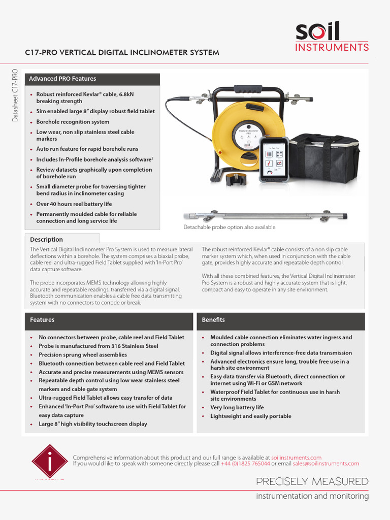 C17 PRO Vertical Digital Inclinometer System | PDF | Tablet Computer ...