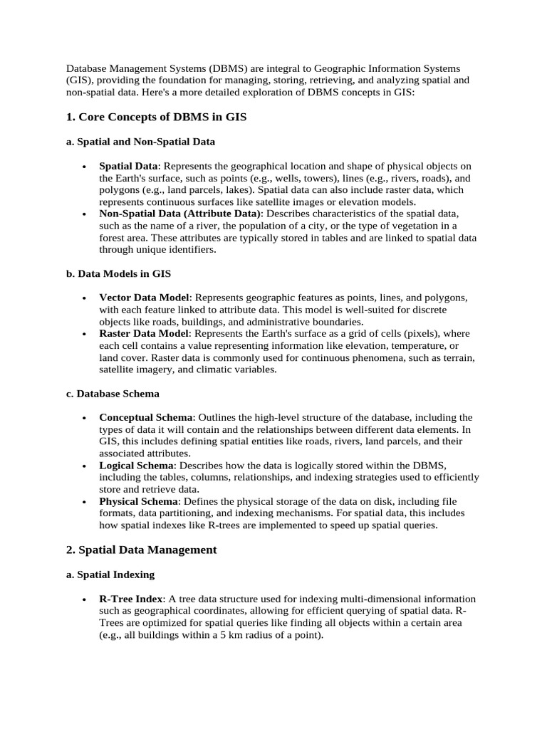GIS Material from ChatGPT (1) | PDF | Databases | Relational Database