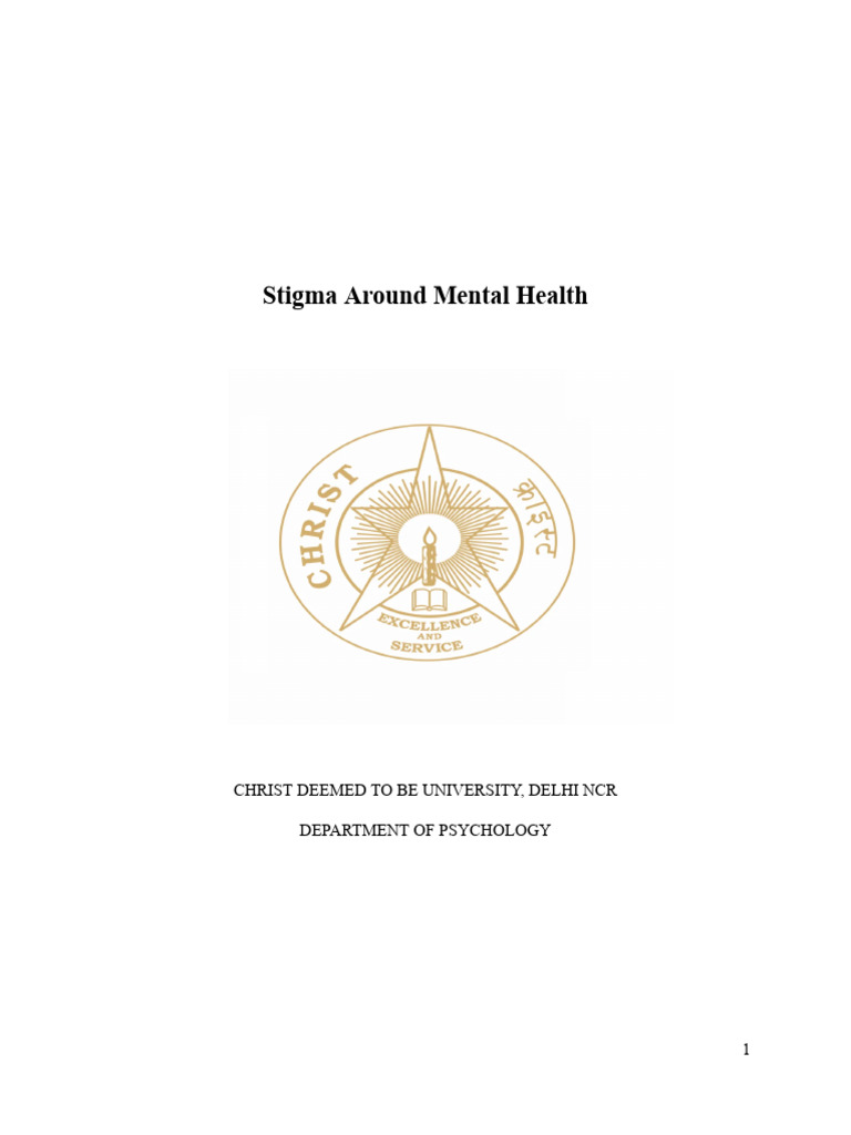 Understanding Mental Health Stigma | PDF | Mental Health | Social Stigma
