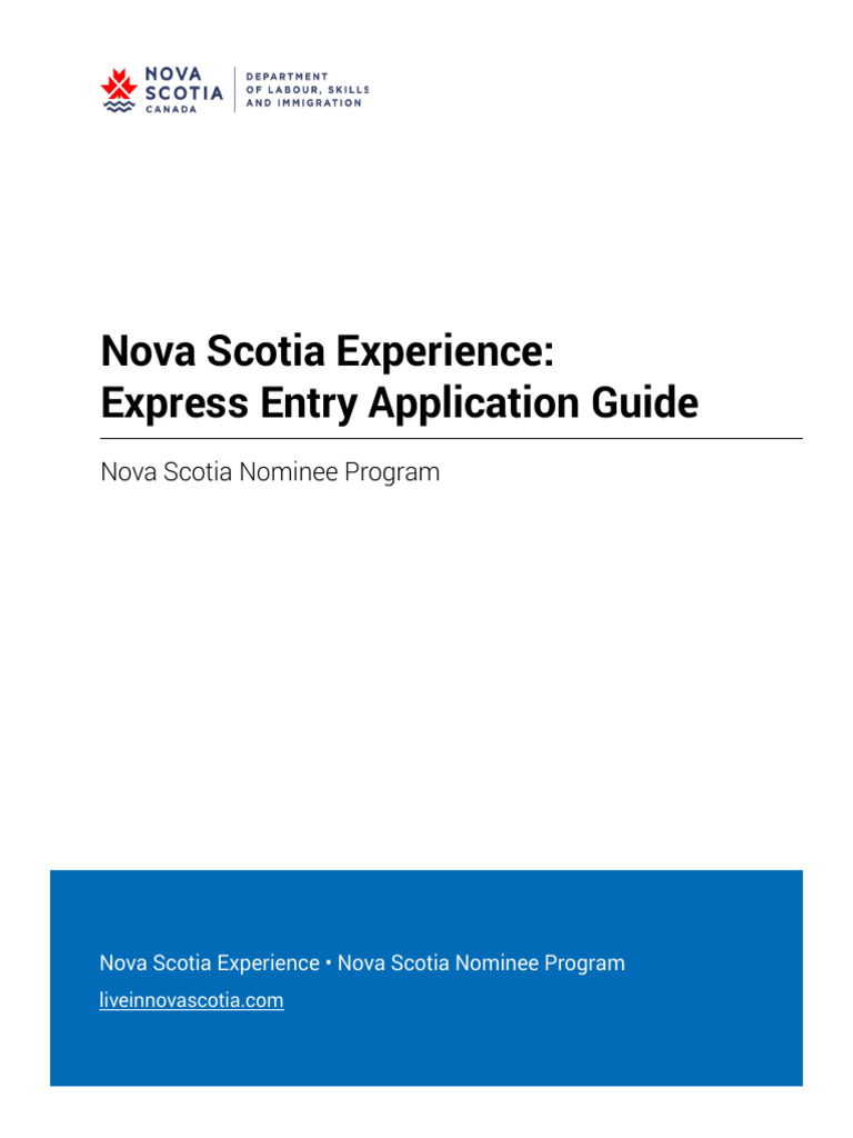 Nova Scotia Nominee Program Guide | PDF | Employment | International ...