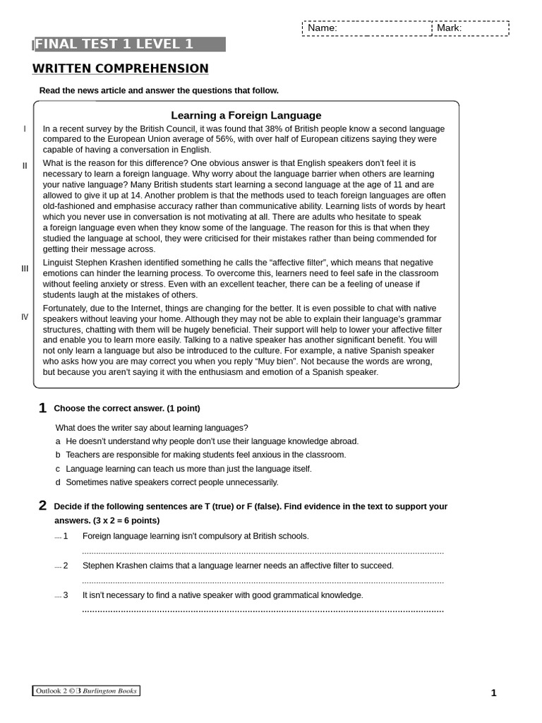 Language Learning Challenges and Solutions | PDF | Second Language ...