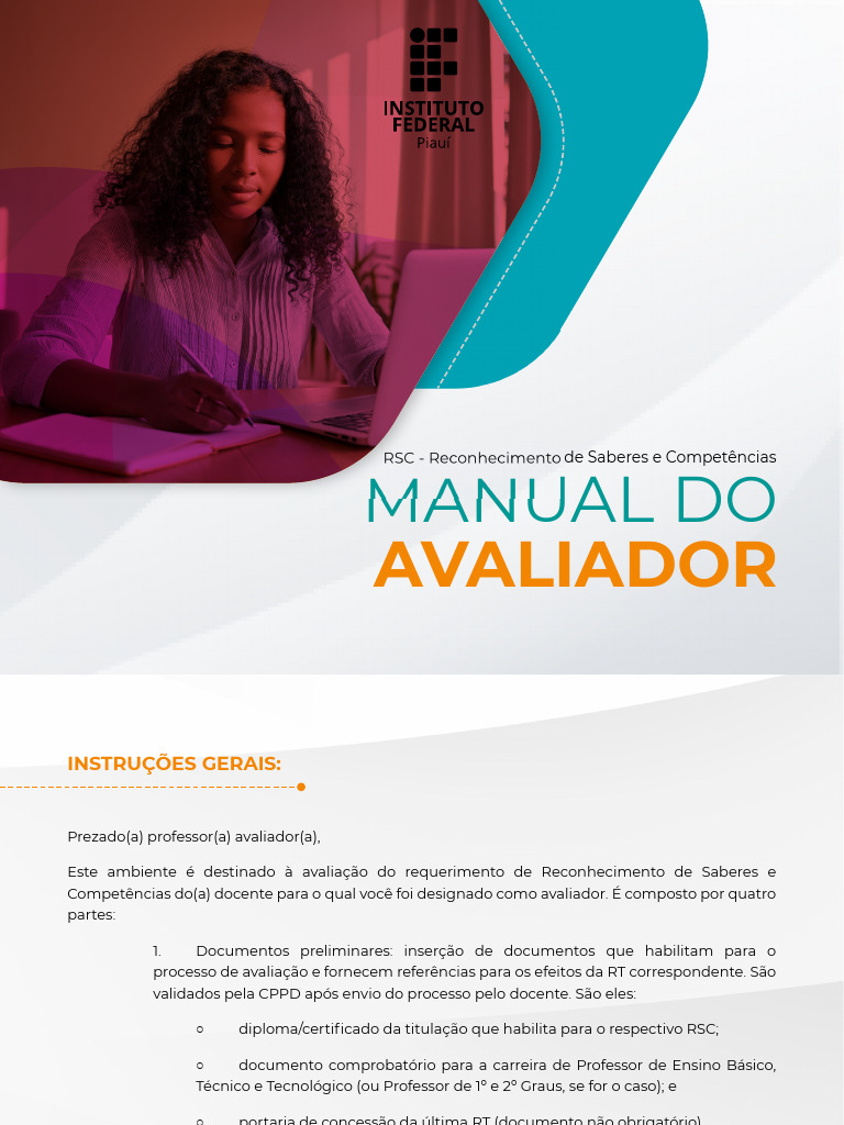 Manual do Avaliador RSC IFPI | PDF | Mestrado