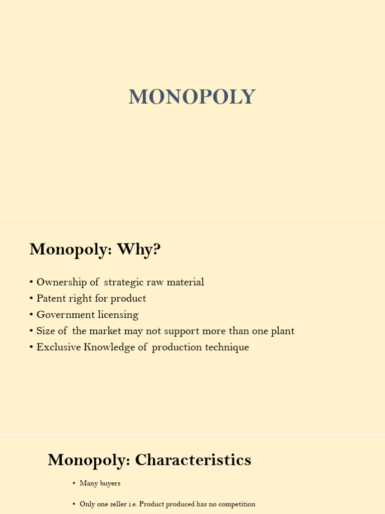 Understanding Monopoly and Price Discrimination | PDF | Monopoly ...