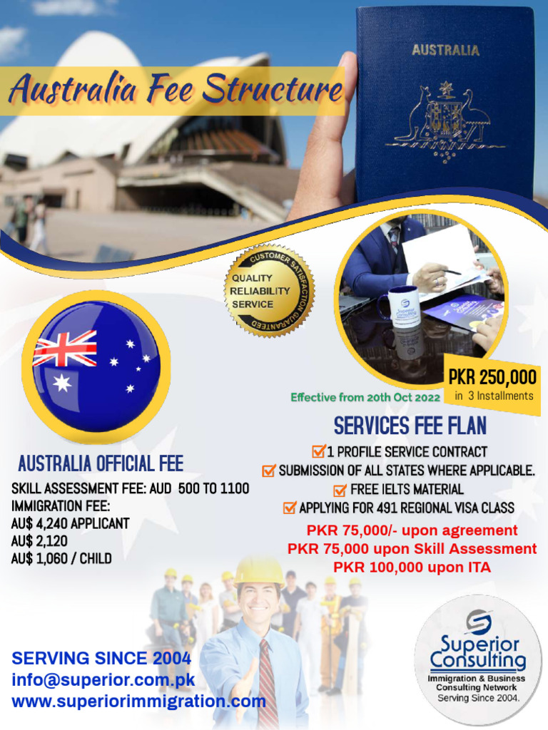 Australia Immigration Fee Breakdown | PDF