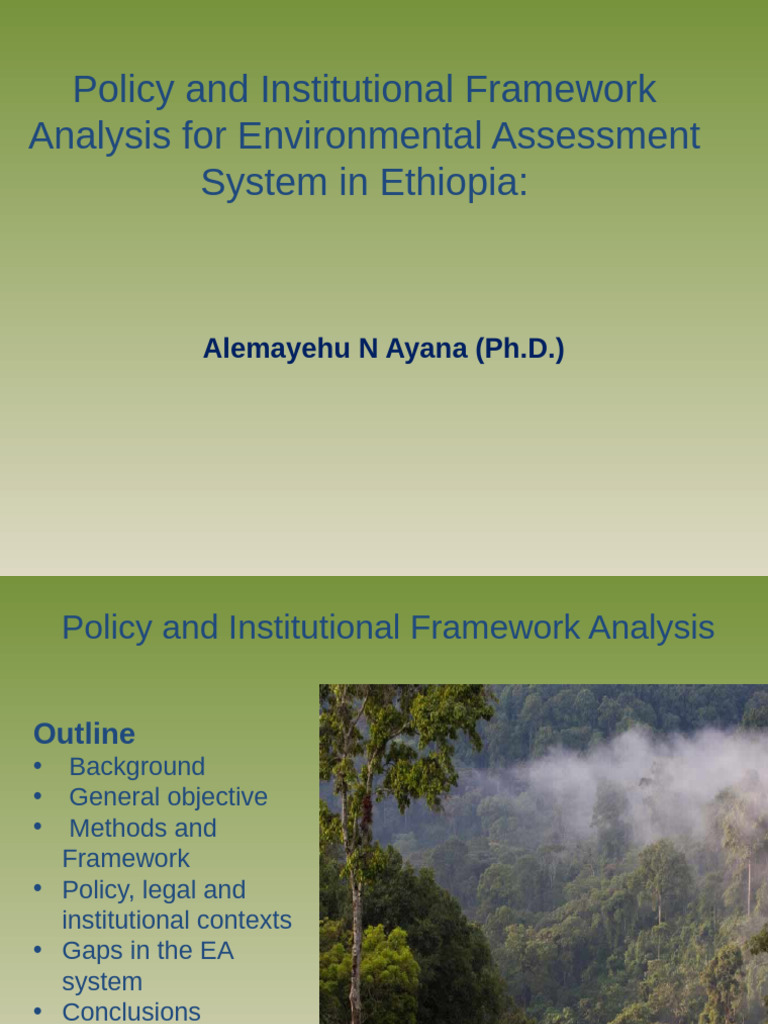 Ethiopia's Environmental Assessment Framework | PDF | Environmental ...