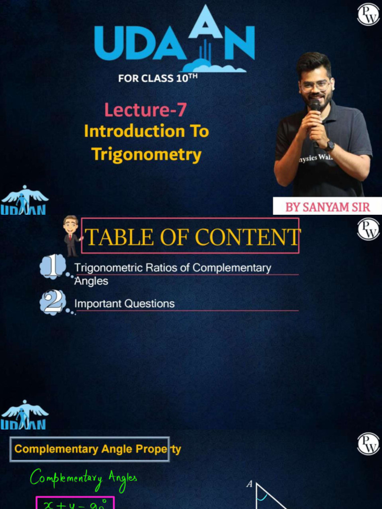 Trigonometry 07 Class Notes Pdf