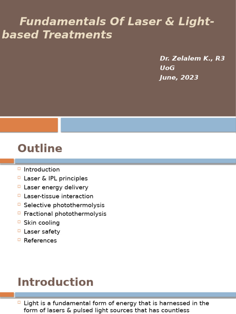 Fundamentals of Laser & Light-Based Treatments | PDF | Laser ...
