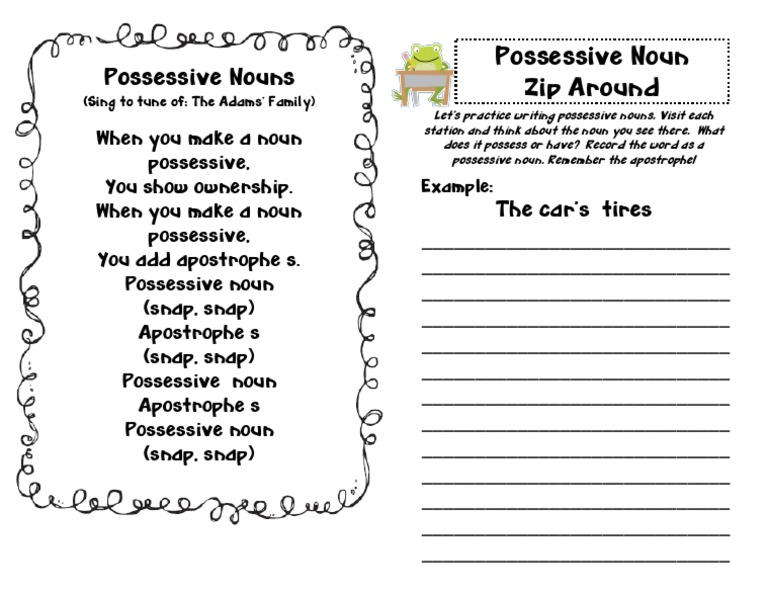 Possessive Nouns Song