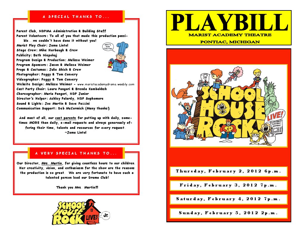 Playbill - SHR v4 0 | PDF | Entertainment | Theatre