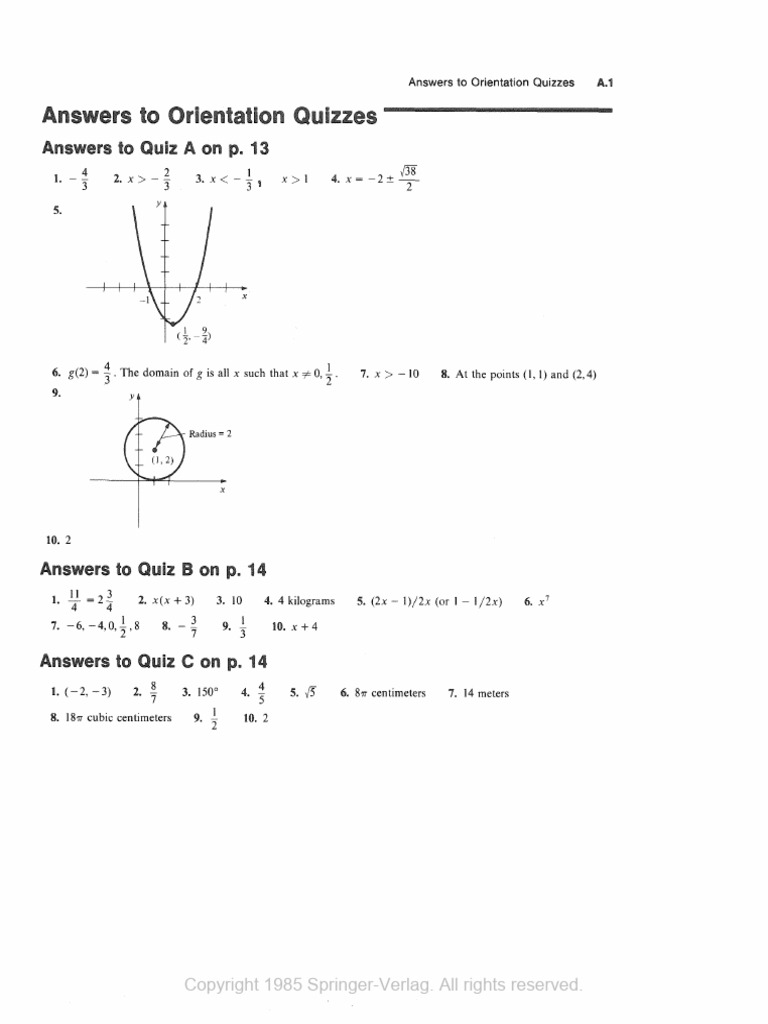 10 Calc1 Appendices Answersw | PDF | Mathematical Analysis | Mathematics