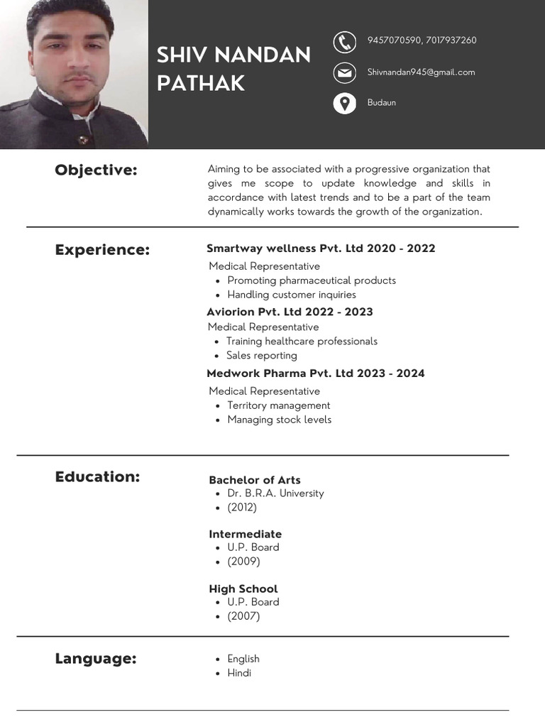 Abu Abu Minimalist Resume PDF - 1